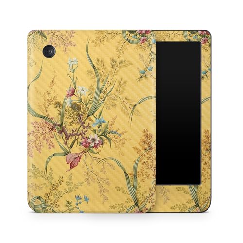 Carbon Fiber E-Reader Skin Compatible with Kobo Clara Colour (2024) - Yellow Ma…