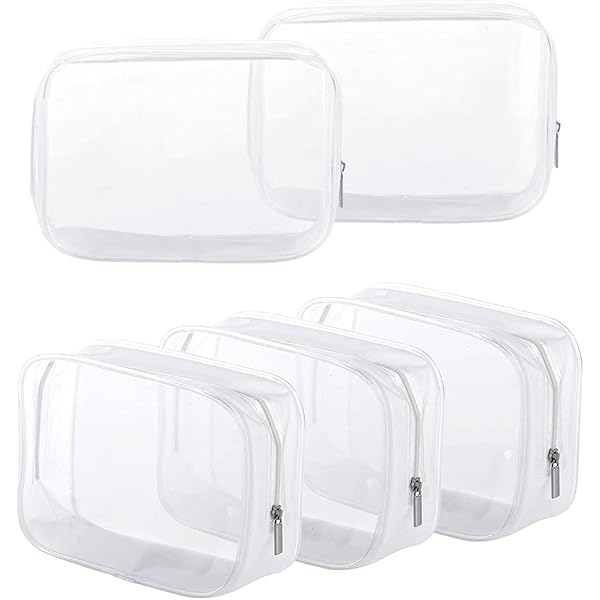 Amazon.com: 6 Pack Clear Toiletry Carry Pouch with Zipper