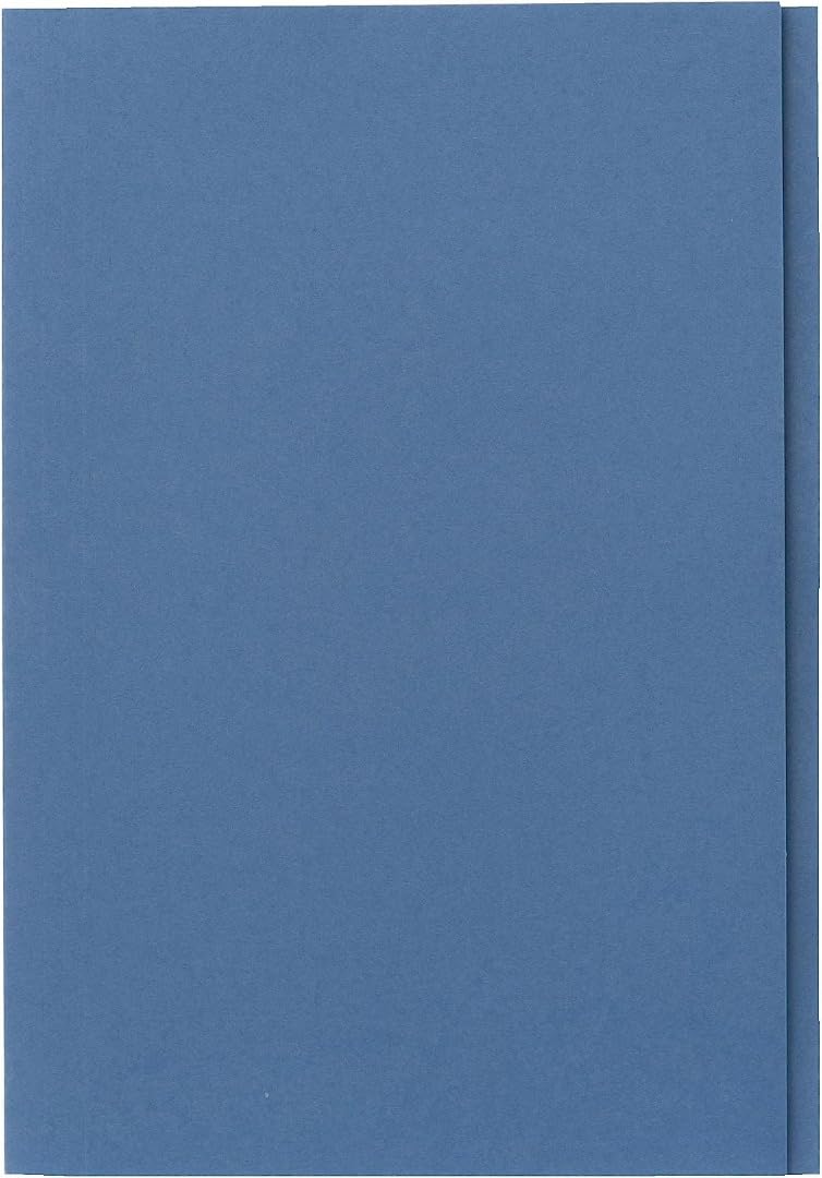 Exacompta - Ref FS315-BLUZ - Guildhall - Square Cut Folder, 35 x 24.2cm, 315gsm Premium Heavyweight Manilla, Holds A4 & Foolscap Documents, Blue Angel Certified - Blue, Pack of 100
