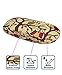 JAVOedge Beige Owl Fabric Print Eyeglass Clam Shell Style Case with Bonus Mircofiber Cleaning Cloth