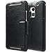 HTC One Max / T6 Stand Case, GreatShield SHIFT LX Leather Wallet Flip Case with Kickstand & Credit Card Slots for HTC One Max / T6 (Black)