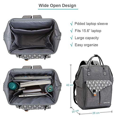 ایگرد | قیمت و خرید Lekesky Laptop Rucksack 15.6 Inch Computer Backpack  School Bag for Travel/Business/College/Women/Men- Grey