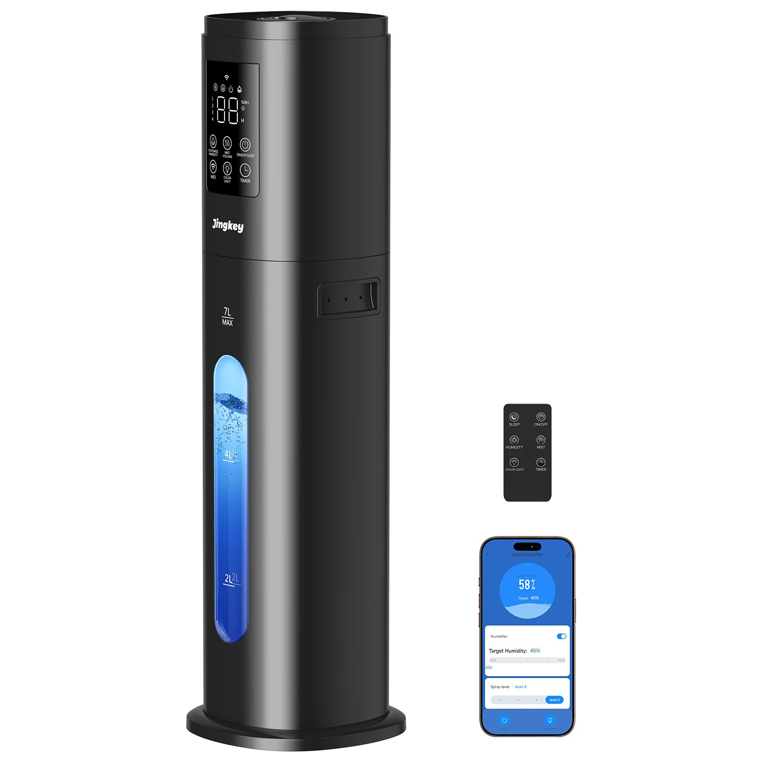 Photo 1 of Humidifiers for Bedroom Large Room with 4 Mist Levels, Easy Top Fill,7L/1.85Gal Quiet Humidifiers Humidifier for Home