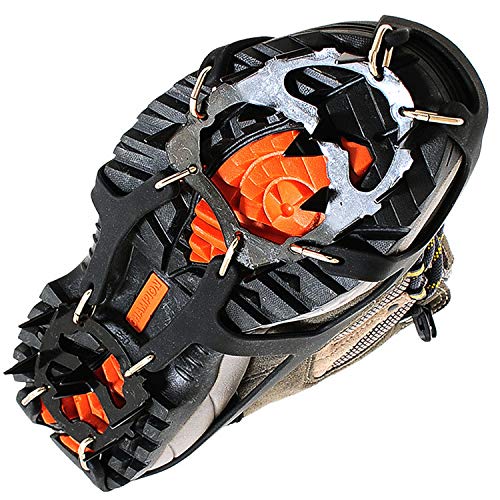 Cales De Traction Glace Winter De Tourking Universal 18 Dents, équipement D’escalade Crampons Pinces à Glace Crampon Ice…