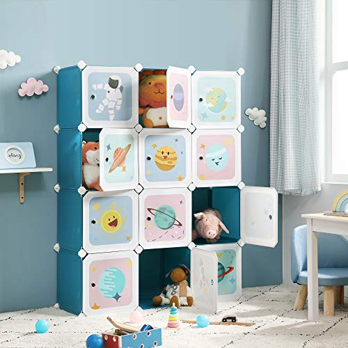 SONGMICS Kids Toy Cube Storage Organizer, 12Cube Plastic Storage Unit