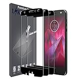 [3 Pack] LK Screen Protector for Moto Z2 Force, [Full Cover] Tempered Glass 9H Hardness, Anti Scratch (Black)