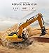 DOUBLE E 17 Channel Full Functional Remote Control Truck Metal Shovel RC Excavator with 2 Bonus Drill and Grasp