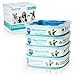 Neutrino 4 Pack Refills Fit Litter Genie Pail Waste Disposal Systems For Cats Dogs – 21 Foot Extra Long Capacity With Odor Smell Control Protection