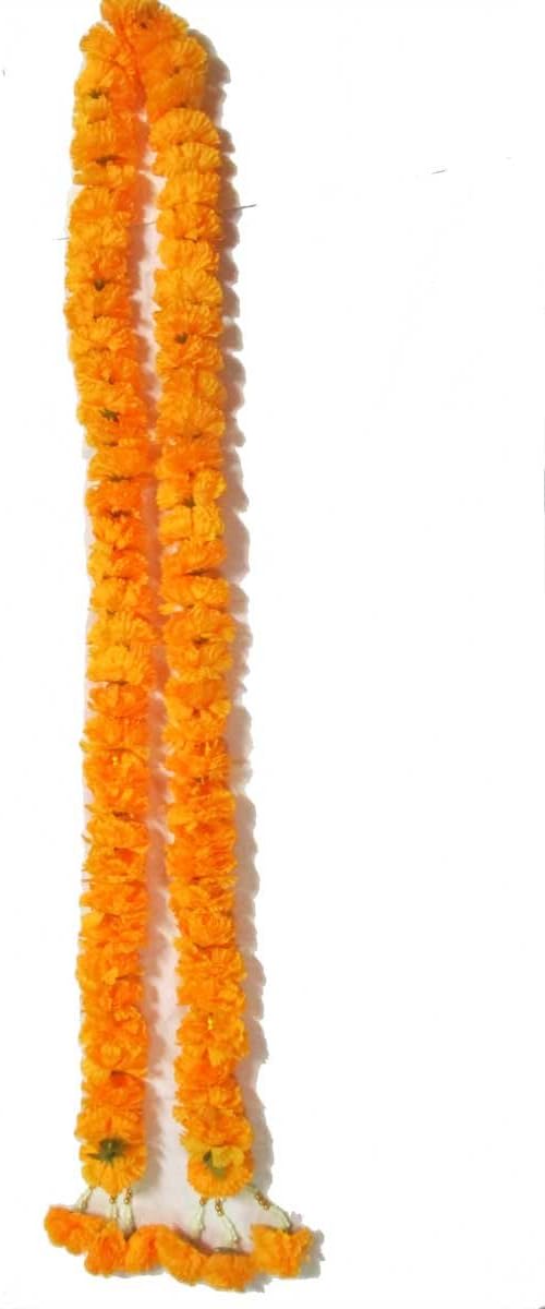 Thai Big Size Artificial Yellow Marigold Garland/Size: 1.5m Big