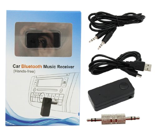 Karnotech Bluetooth 3.0 Audio Music Streaming Receiver Adapter with Hands Free Calling and 3.5 Mm Stereo Output