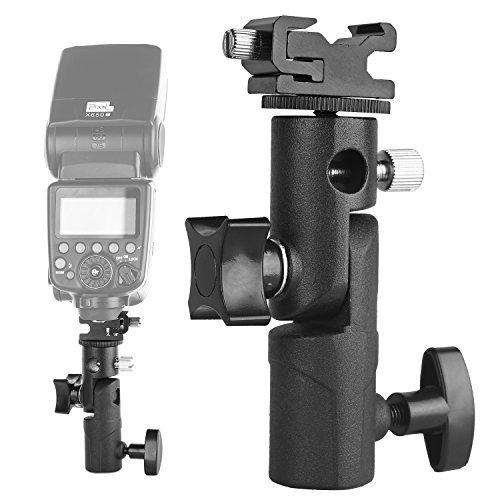 Camera Flash Speedlite Mount Swivel Light Stand Bracket with Umbrella Reflector Holder for Camera DSLR Nikon Canon Pentax Olympus and other Speedlite Flashes Studio LED Light