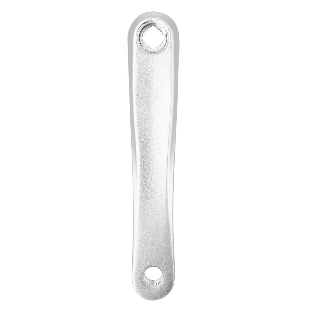 Yosoo Health Gear Bike Crank Arm Left 170mm Aluminum Alloy Single Speed Crankset, Rhombic Hole Replacement Crank Arm for Mountain Bike (Silver)