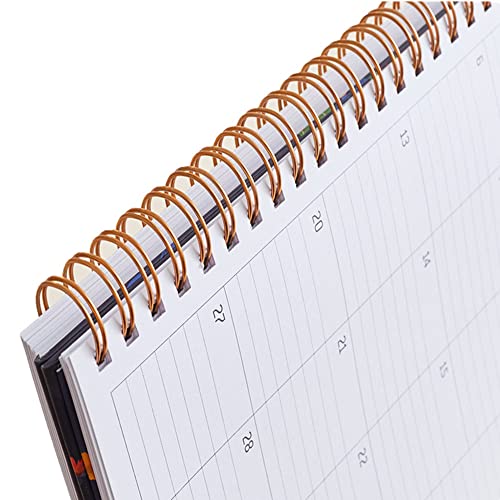 AukCherie Agenda 2022 Semanal 21x14.3 cm Agenda Scolaire 2022.1-2023.6 Agenda diaria quo vadis 2022 Páginas Notas planificador Semanal (Negro)