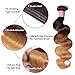 Jolia Hair 8A Brazilian Virgin Hair Weave Body Wave Ombre Blonde Human Hair Bundles 3 Tone #1B/4/27 Brazilian Hair Extensions No Shedding (18 20 22)