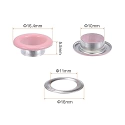 HARFINGTON 200 Set Color Round Grommets 10mm