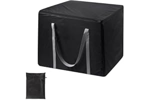 Uranshin Outdoor Cushion Storage Bag Waterproof, Large Patio Cushion Storage Bag with Zipper and Handles, 105 Gallon Heavy Duty Moving Bag Large Storage Bags for Cushions, Pillows, Blankets Storage