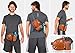 WATERFLY Hiking Waist Bag Fanny pack with Water Bottle Holder for Men Women Running & Dog Walking Can Hold iPhone8 Plus Screen Size 6.5inch (Orange)