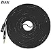 LyxPro 1/4” TRS to XLR Male Microphone Cable - 50 Ft - Black - for Professional Microphones and Devices