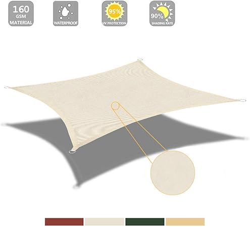 Schattensegel 3,5x4,5 m, wasserdichte Markise, durchlässiges UV, mit