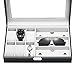 NEX Watch Case- 6 Slots Watch Box Organizer and 3 Pieces Eyeglasses for Mens(NX-AA002)