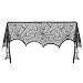 heytech Marry Acting 18 x 96 inch Cobweb Fireplace Scarf Mysterious Lace Spiderweb Mantle Lace Fireplace Scarf Festive Supplies for Halloween Christmas Party Door Window Decoration Black