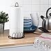 Francois et Mimi Countertop Metal Paper Towel Holder, Standing Paper Towel, for Standard & Jumbo Rolls, Paper Towel Dispenser (Black)