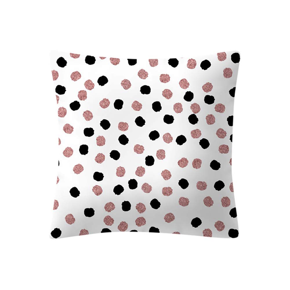 Cenday 4 Set/4 Pcs Housse de Coussin de Canapé Lit Taies d\'oreiller Throw Pillow Imprimé Taies Doreillers Coussins oreillers Couvre Cafe Home Decor Housse d\'oreiller Chic Housse Coussin Or Rose