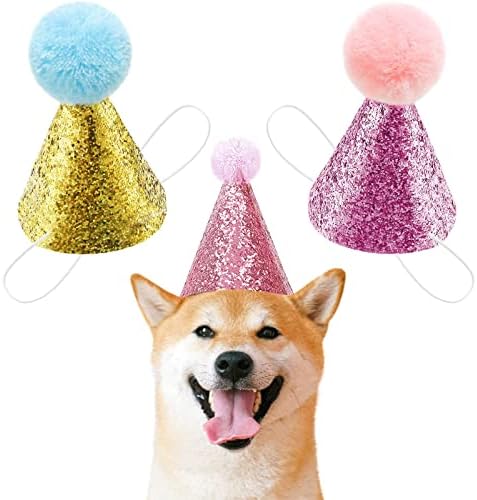 KASTWAVE Cat Birthday Hat and Dog Birthday Hat, Pieces Cute