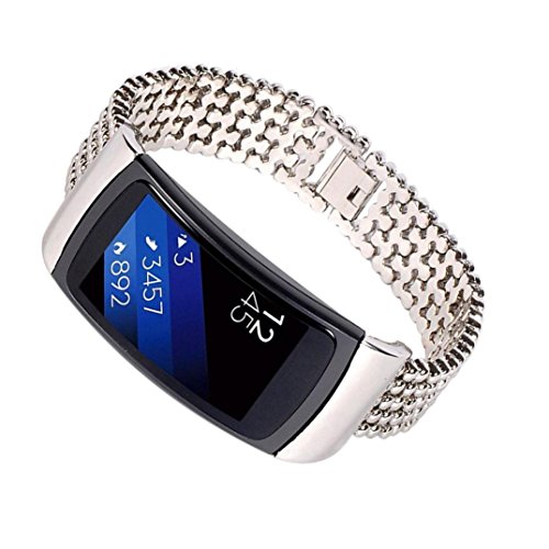 For Samsung Gear Fit2 Pro,Outsta New Stainless Steel Watch Band Accessory Band Bracelet (Silver)