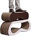 Friends Forever Jumbo 2 in 1 Large Premium Cat Scratcher Lounge, Colossal, Corrugated Ergonomic Cardboard Lounge Scratch Post Angled (Walnut Brown)