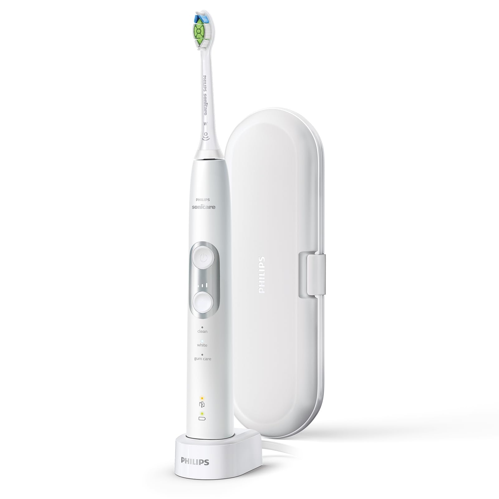 Philips Sonicare HX6877/28 Electric Toothbrush Adult Sonic Toothbrush, Silver, White – Outdated Product