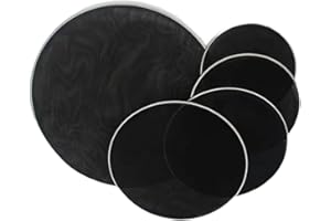 Fenteer 5Pcs Drum Drumhead Professional Percussion Parts, Drum Head Skin Silent Mute Drum Head for Adults, Kids, Stage Perfor