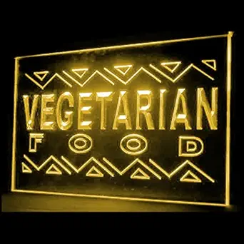 tigerneon 110037 Open Vegetarian Restaurant Food Grapefruit Display LED Light Sign