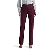 Lee Womens Petite Wrinkle Free Relaxed Fit Straight Leg Pant