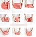 L&FY Lightweight Cartoon Print Packable Backpack Bag,Waterproof Foldaway Nylon Bag,Outdoor Recreation Skinbags, Folding Travel Backpack and Storage Bag (Red Rabbit)