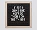 Changeable Wooden Message Board Sign - Black Felt Board Letter Box With Oak Wooden Frame – Changable Decorative Felt Letter Board 10x10 with 290 White Plastic Letters Numbers Symbols