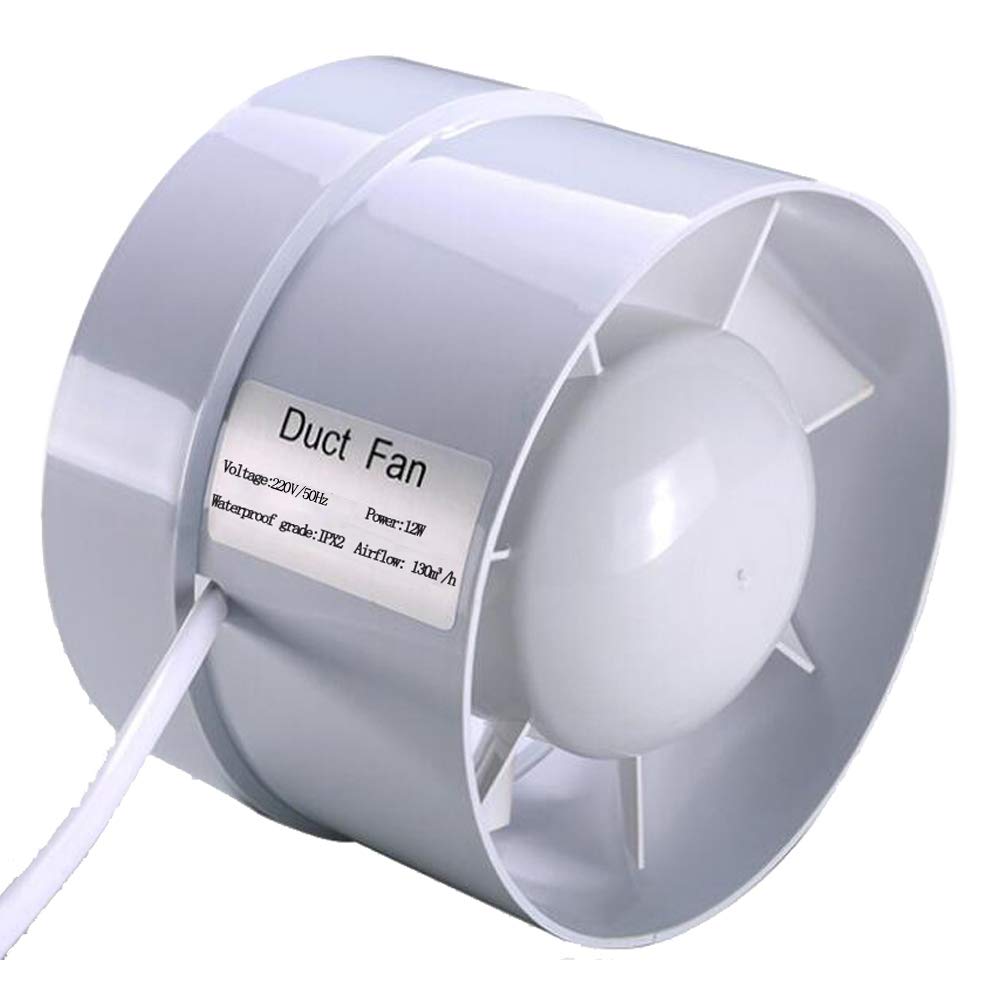 SAILFLO Inline Exhaust Fan, 4 Inch Duct Booster Blower 12W 76 CFM Strong Airflow Ventilation for Vents Kitchen HVAC Room Bathroom Basement Grow Tent Attic (100mm)