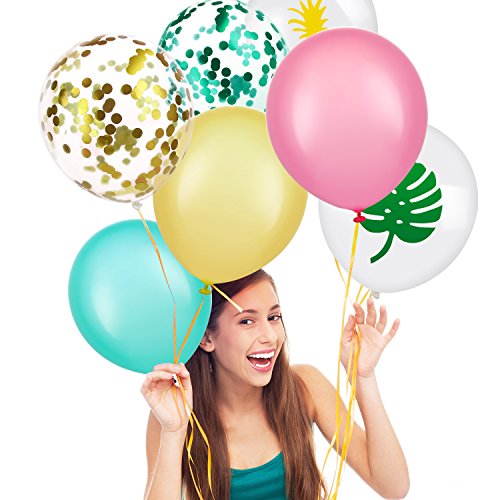 6 SATINIOR+Flamingo+Tropical+Pineapple+Decorations