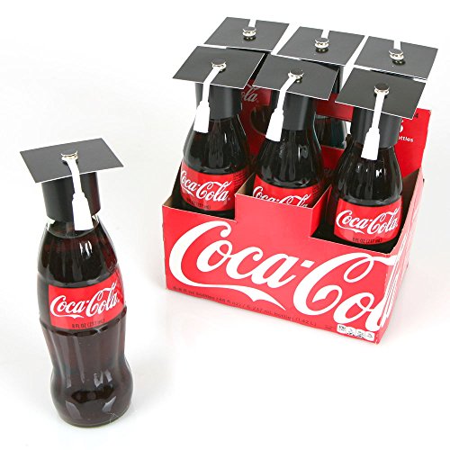 DIY Graduation Cap Bottle Toppers - Hat Shaped Party Decorations - 12 Count