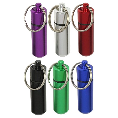 thumbnail image 2 of AUEAR Mini Pill Box Keychain - 27 Pack Waterproof Aluminum Containers For Outdoor Gear 2 of 9