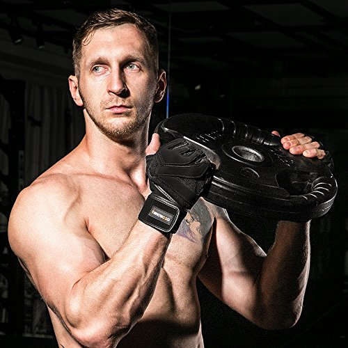 image for isnowood Weight Lifting Gloves - Padded Anti-Slip Silica Gel Grip, Gym