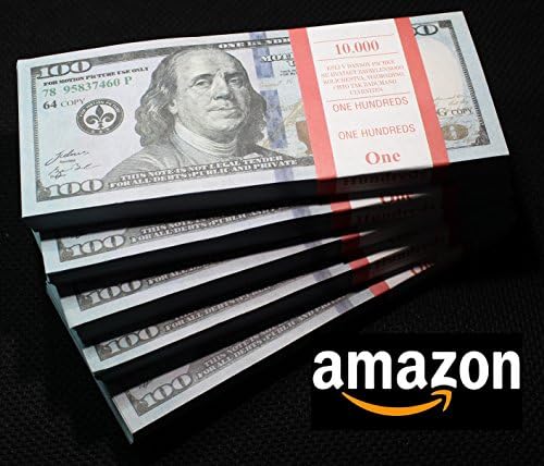 NEW FULL PRINT 2 SIDED, DOUBLE SIDED COPY PROP MONEY 50K 50.000 $ DOLLARS Style 100s Stack / Movie, Pranks Advertising movie prop play stack of / bundle / play set / play coins / monopoly