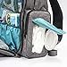 Large Capacity Diaper Bag Backpack- with YKK Zippers, Two Packing Cubes, Wet/Dry Bag, Changing Pad and Stroller Straps by Bably Baby- Stylish Unisex Design (Grey)