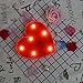 Pooqla Marquee Light up Red Heart Sign with 6 Warm White Bulbs for Wall Decor Valentine Wedding Anniversary
