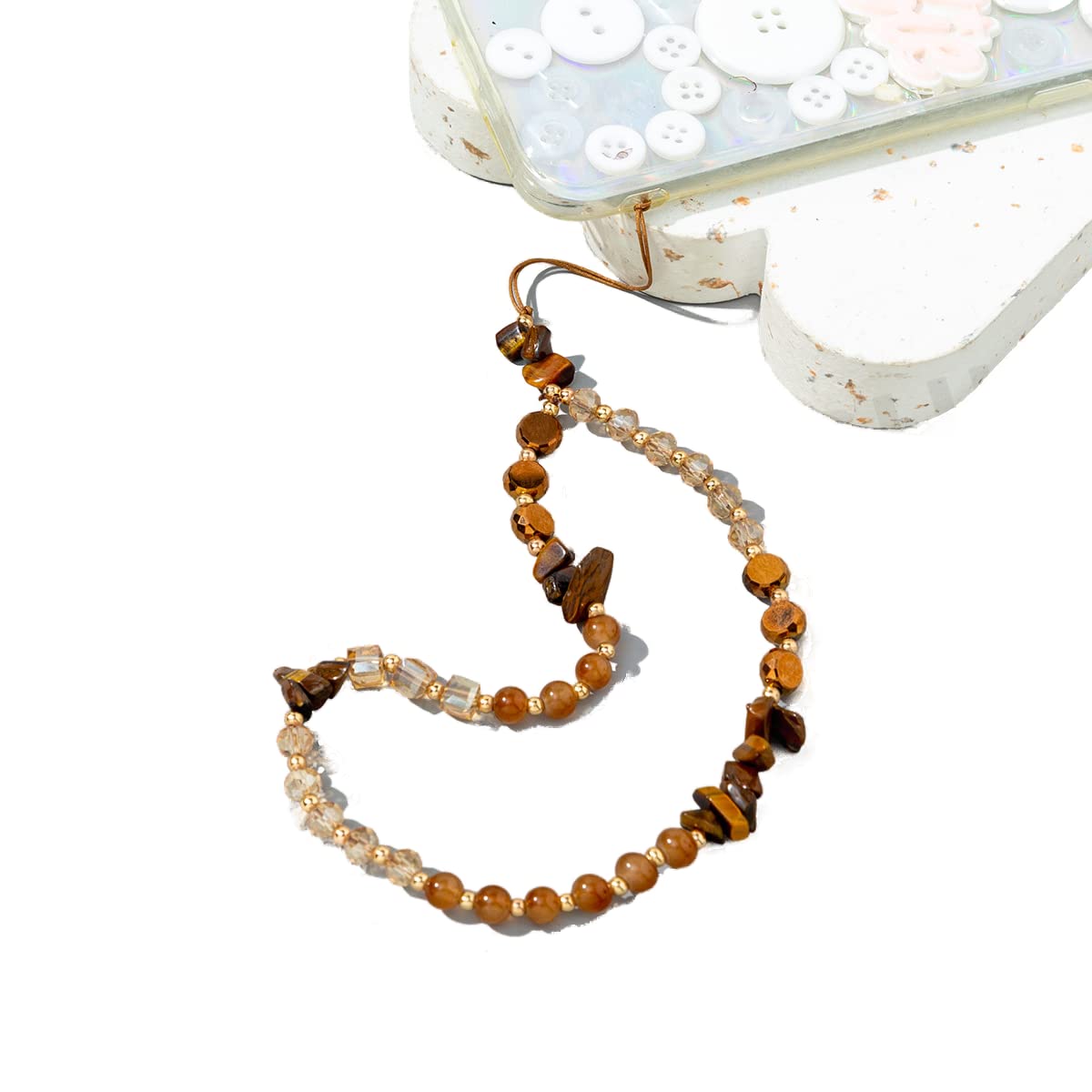 Universal phone chain, mobile phone chain, crystal colourful pearl, Bohemian antilost mobile phone chain, mobile phone pendant, beads, hand, wrist strap, mobile phone jewellery for women and girls,