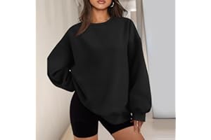 Women's Oversized Fleece Pullover - Crewneck Sweater, Soft Winter Comfort