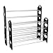 OxGord 50-Pair Shoe Rack Storage Organizer, 10-Tier High Quality Portable Wardrobe Closet Bench Tower Stackable, Adjustable Shelf - Strong Sturdy Space Saver Wont Weaken or Collapse - Black