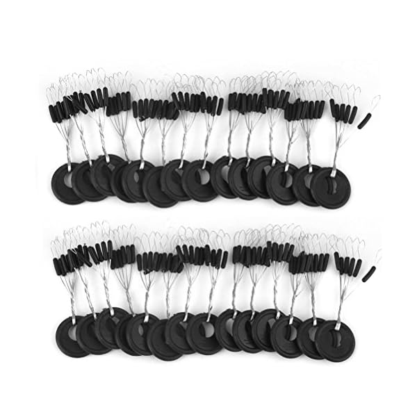 Tinksky-Fishing-Rubber-Float-Stopper-Beads-Bobber-Stoppers-Pack-of-ApproxPack-of-100-Size-S-Black