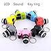 Inverlee Multi-Function Lovely Mini LED Camera Key Chain Pendants Rings Chain Cartoon Women Car Bag Key Ring (Black)