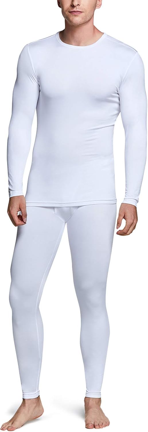 TSLA Men's Thermal Underwear Set, Microfiber Soft Fleece Lined Long Johns, Winter Warm Base Layer Top & Bottom: Clothing
